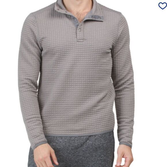 Rhone Pullover Mens Size XXL Gramercy Tech Snap Polartec Waffle Gray Quilted New - Picture 1 of 12